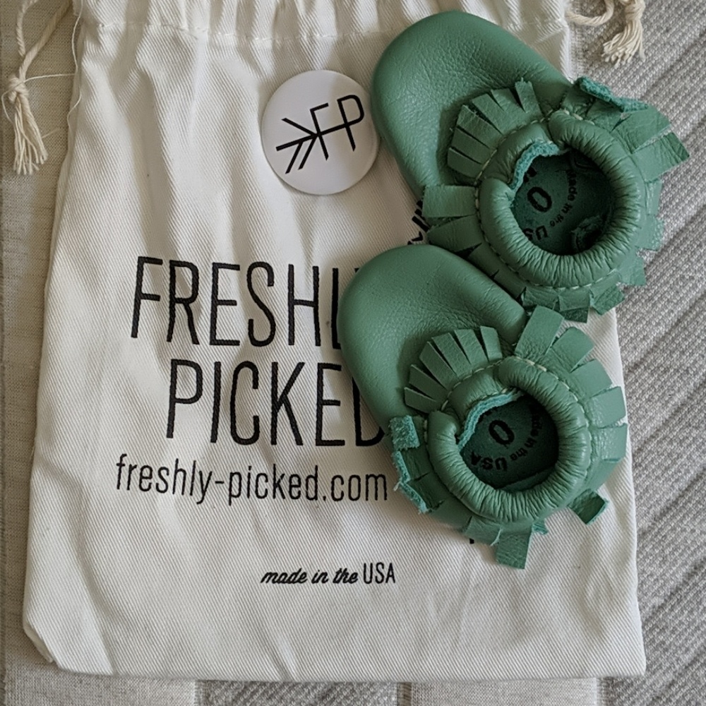 Freshly picked newborn moccasins